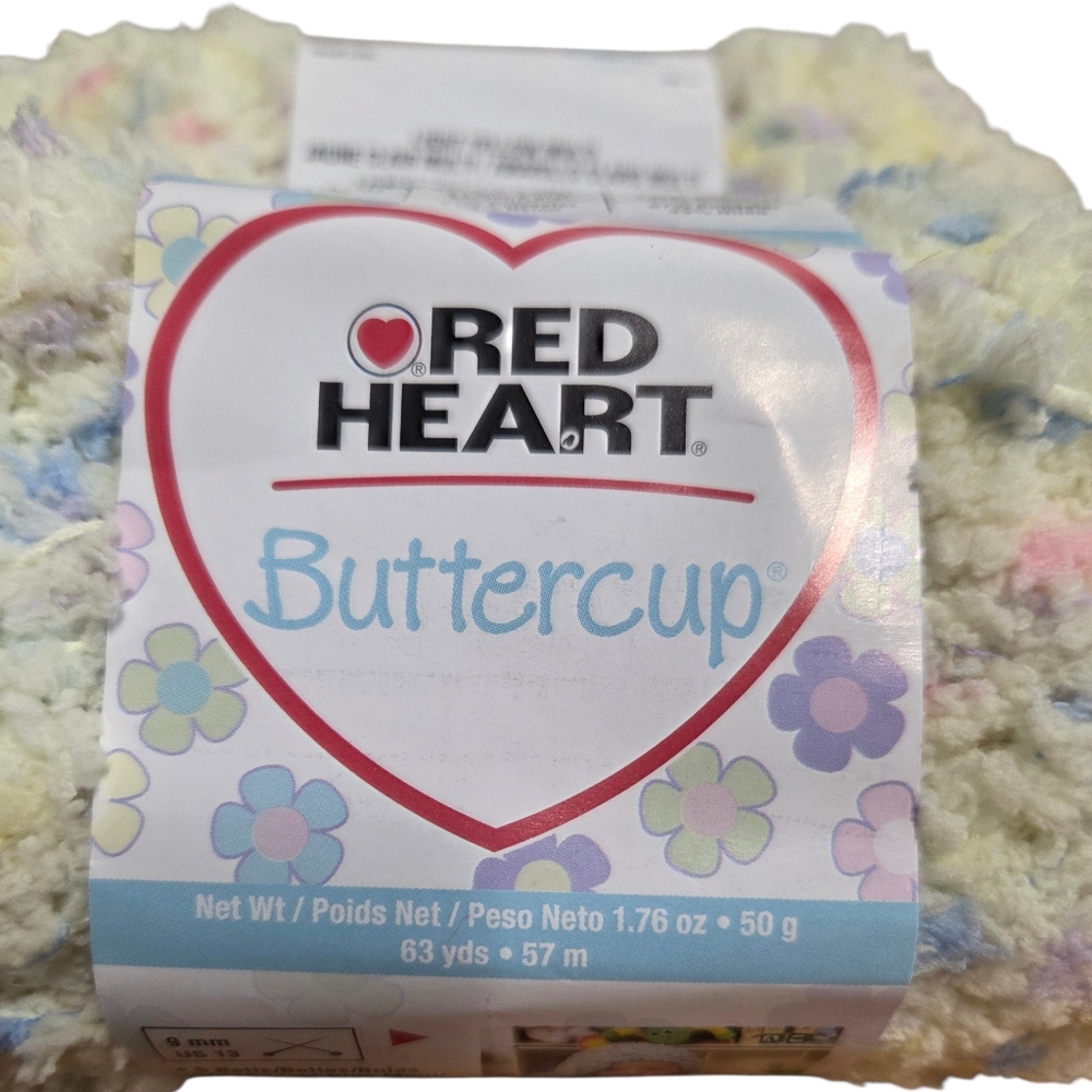 Red Heart Buttercup DISCONTINUED Light Yellow Multi - Lot Of 3 Skeins New - Picture 5 of 9